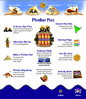 Screenshot of PiratesTV Website